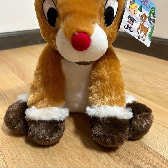 Rudolph the Red Nosed Reindeer Plush NWT Stuffed Animal Christmas Kids Toy Brown - Picture 4 of 8